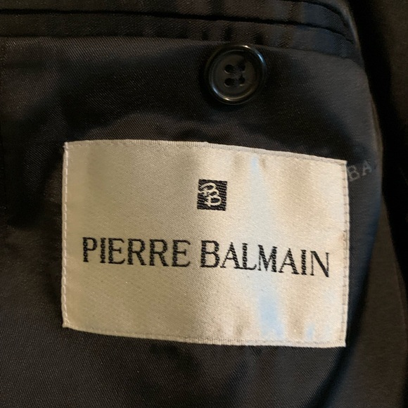 VTG Pierre Balmain Men’s Size 41R Blazer & 36x30.5 Pants 2pc Black Formal Suit - Picture 9 of 13